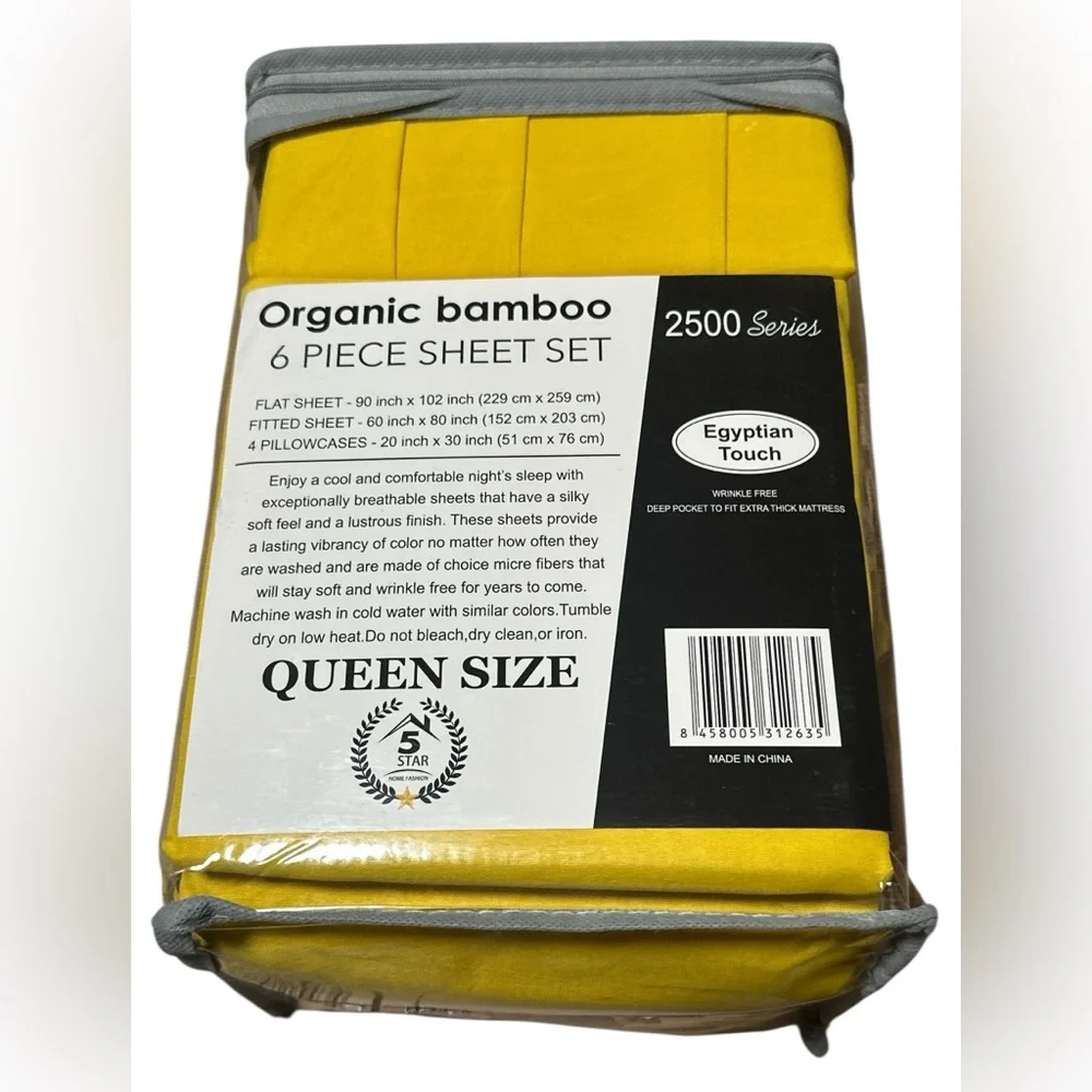 NWT‎ Bamboo Egyptian Touch Deep Pocket 6 Piece Sheet Set
